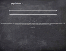 Tablet Screenshot of physchem.co.za